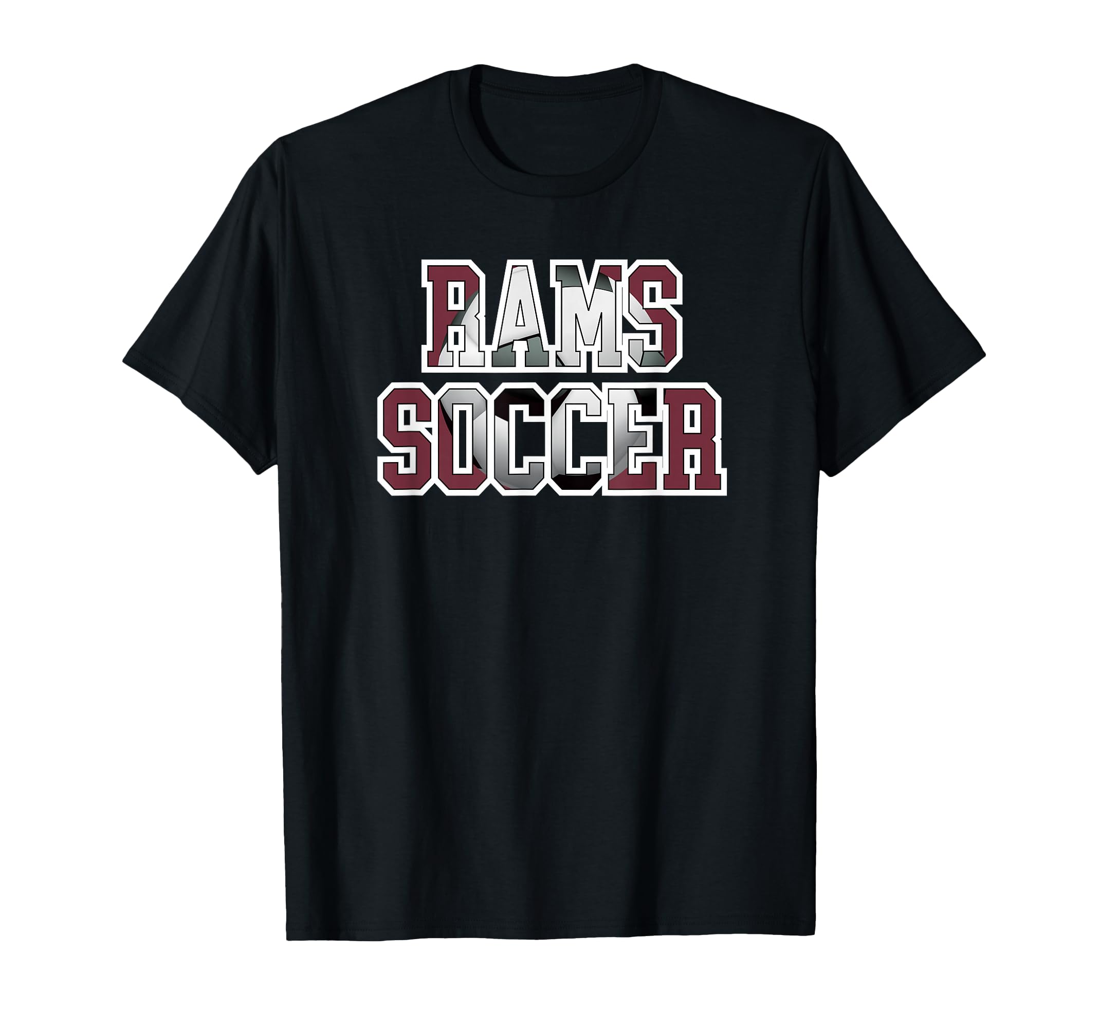 Rams Soccer Mom Game Day Mascot Maroon T-Shirt - Graphic Print for Adults - T-Shirt, Sweatshirt, Hoodie