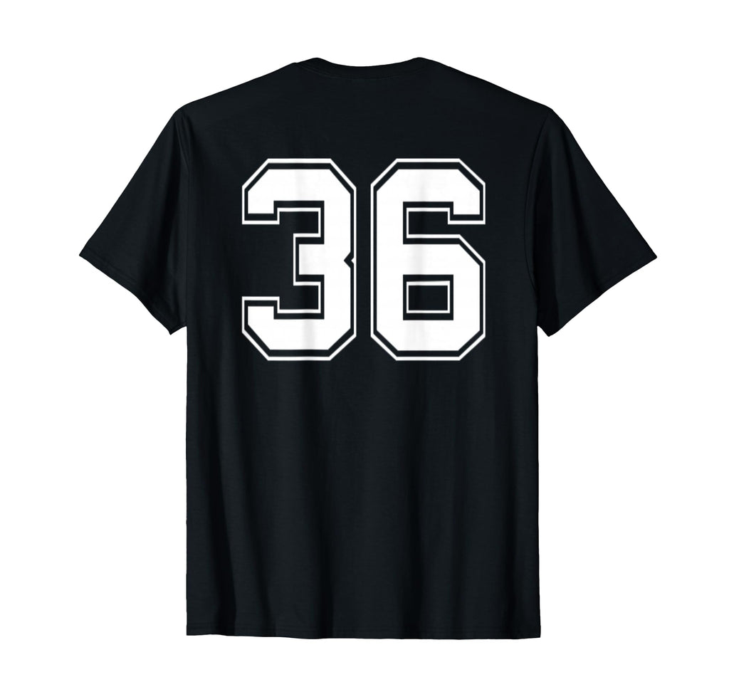 Number 36 Football Baseball Soccer T-Shirt - Novelty Apparel Men Women - T-Shirt, Sweatshirt, Hoodie