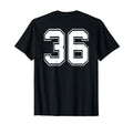 Number 36 Football Baseball Soccer T-Shirt - Novelty Apparel Men Women - T-Shirt, Sweatshirt, Hoodie