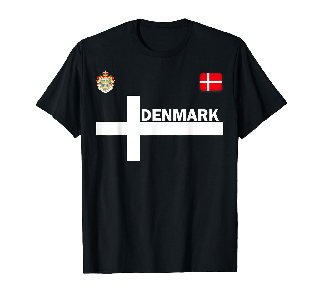 Denmark Flag Jersey Soccer Travel T-Shirt - Aesthetic Graphic Unisex - T-Shirt, Sweatshirt, Hoodie