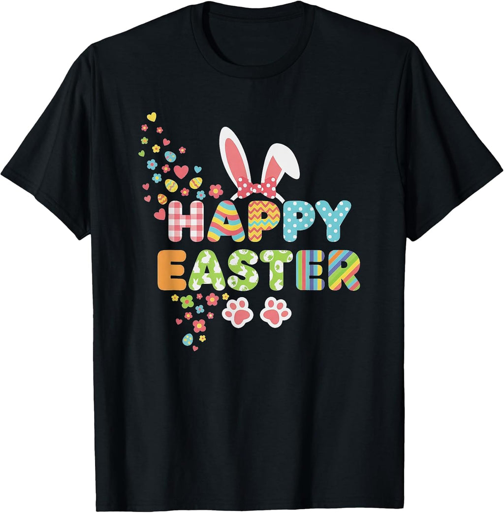 Happy Easter 2026 Cute Bunny Rabbit Day Girls - Adult & Kids T-Shirts, Sweatshirts & Hoodies apparel design preview 1