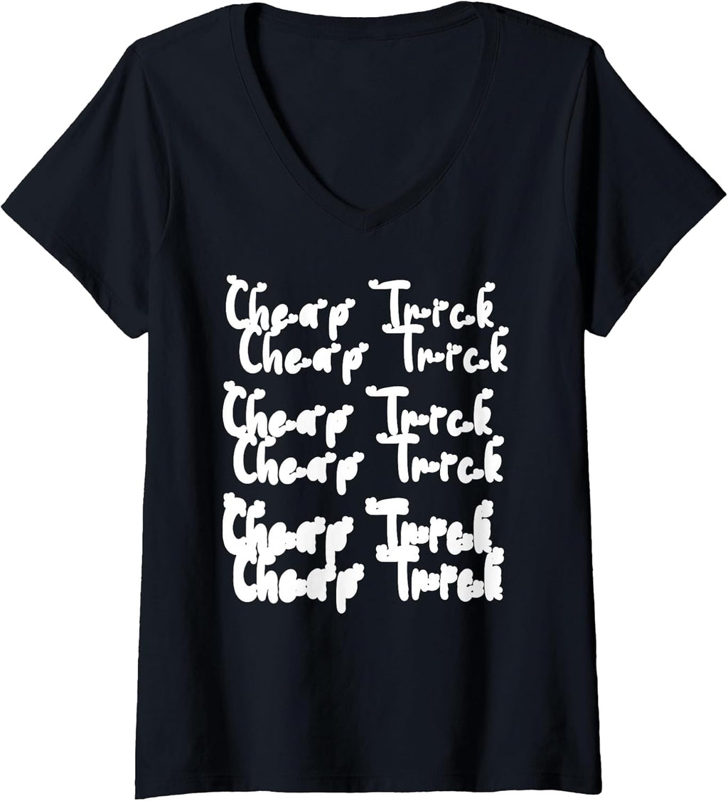 Womens Cheap Tricks Art Rock Vintage V-Neck - Adult & Kids T-Shirts, Sweatshirts & Hoodies apparel design preview 1