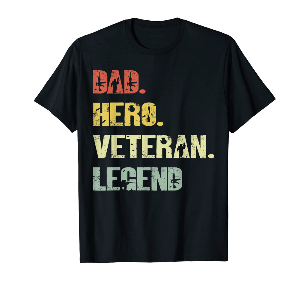 Dad Hero Veteran Legend Hoodie - Unique Graphic Men Women - T-Shirt, Sweatshirt, Hoodie