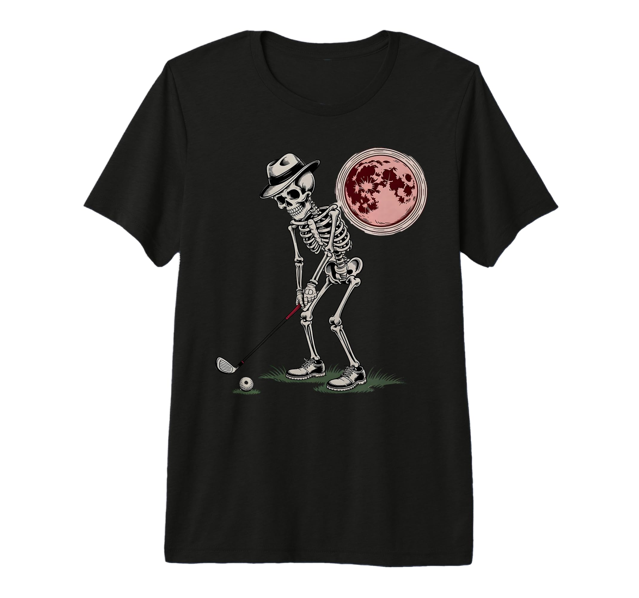 Skeleton Golfer Golf Player Funny T-Shirt - Casual Everyday Wear Unisex - T-Shirt, Sweatshirt, Hoodie
