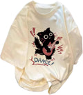 Harajuku Oversized Goth Punk Cat Print Summer - Adult & Kids T-Shirts, Sweatshirts & Hoodies apparel design preview 1