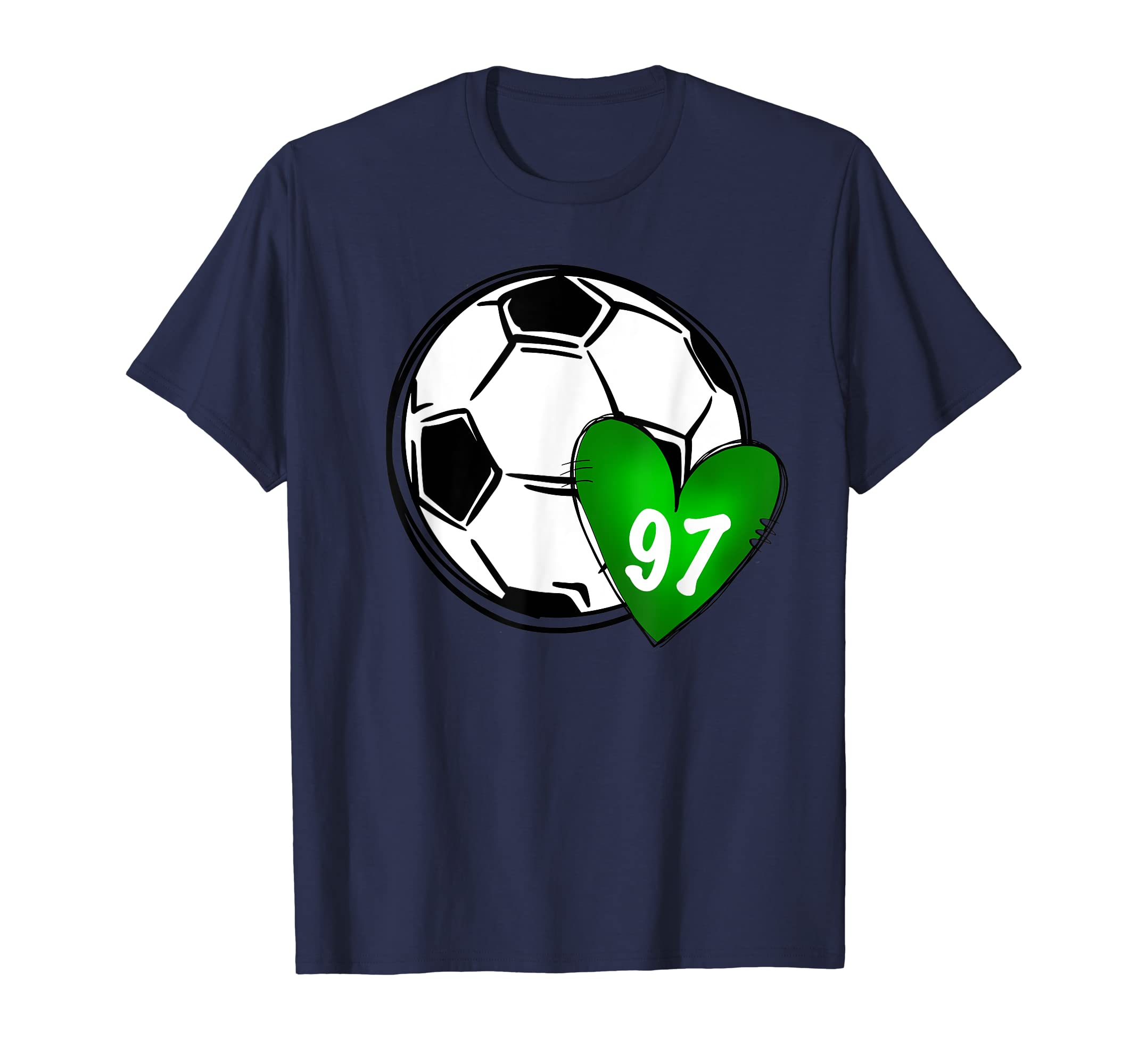 Womens Custom Soccer Mom Number 97 Heart T-Shirt - Streetwear Style Unisex - T-Shirt, Sweatshirt, Hoodie