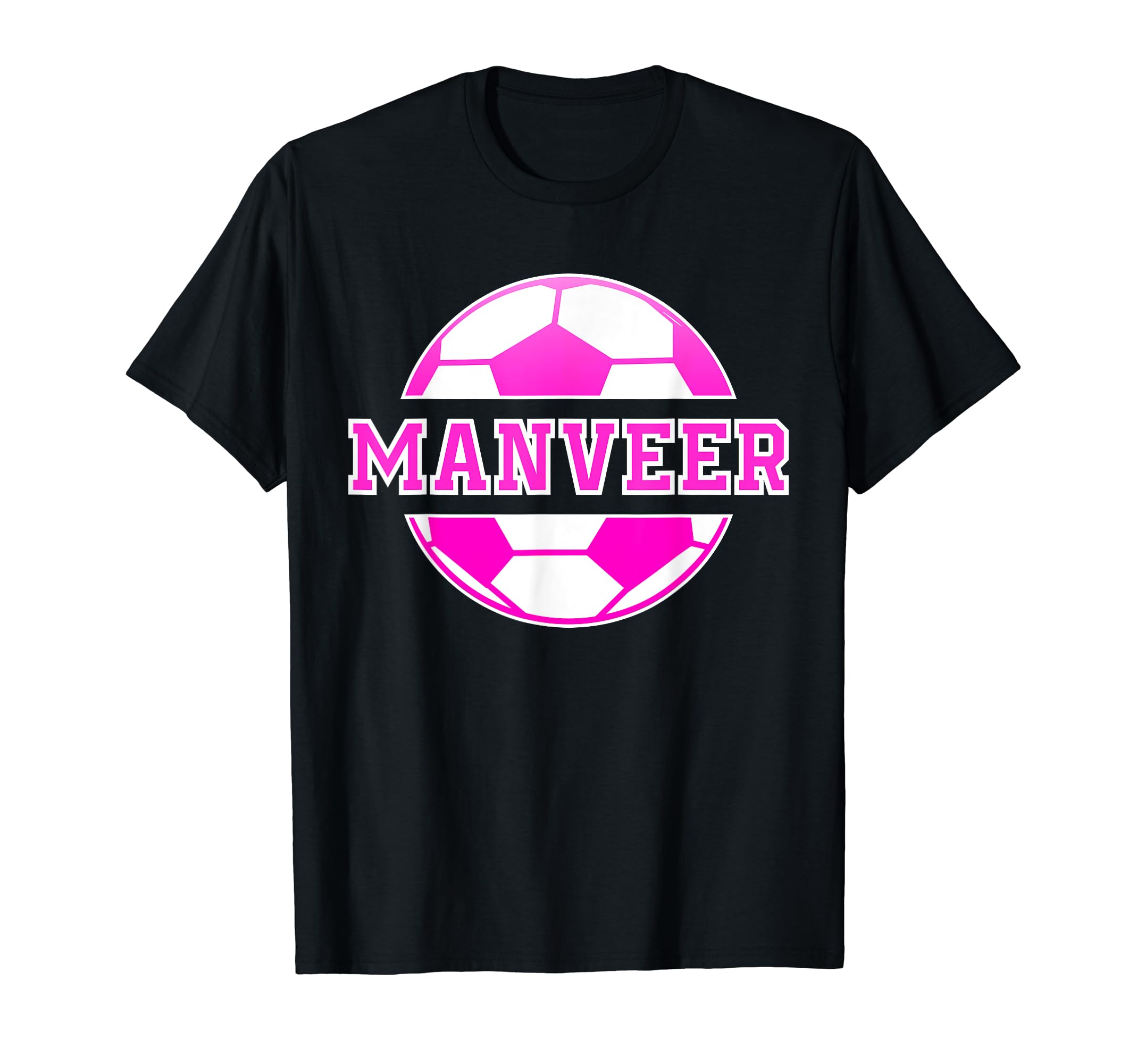 Manveer Name Soccer Play Football Sports T-Shirt - Custom Art Print Unisex - T-Shirt, Sweatshirt, Hoodie