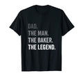 Mens Dad Baker Legend T-Shirt - Custom Art Print Unisex - T-Shirt, Sweatshirt, Hoodie