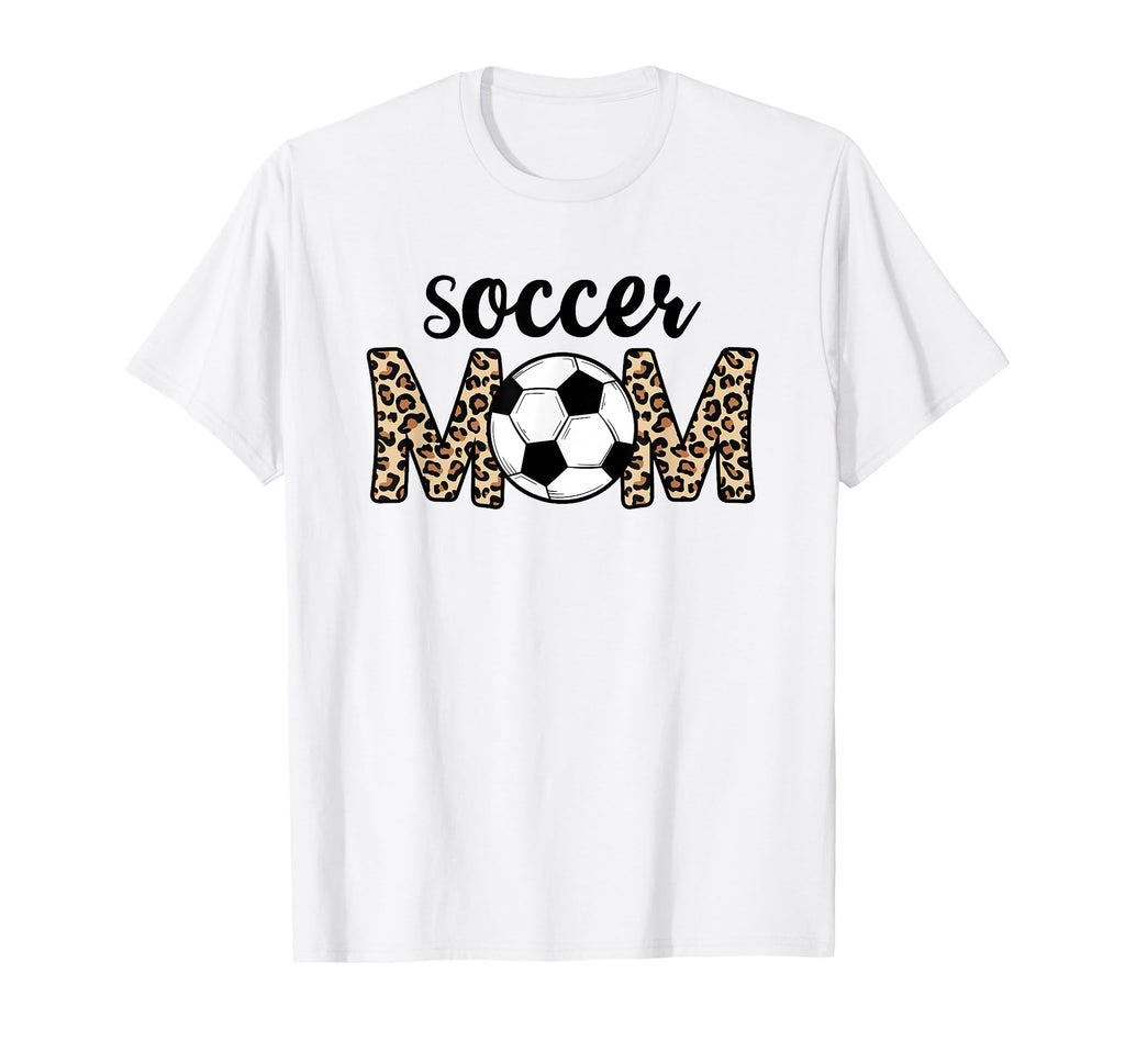 Soccer Mom Leopard Mother Gift T-Shirt - Casual Everyday Wear for Adults - T-Shirt, Sweatshirt, Hoodie