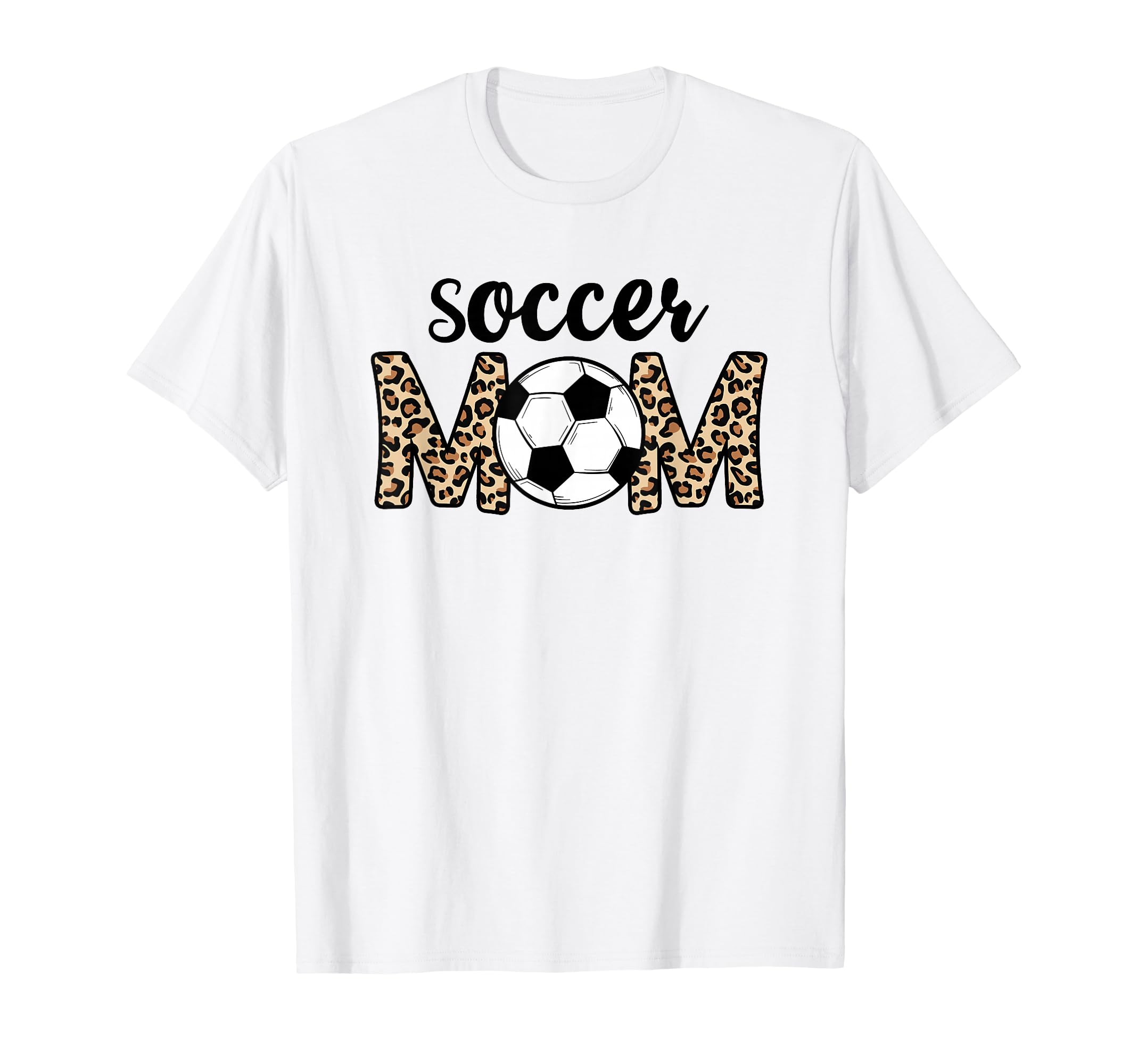 Soccer Mom Leopard Mother Gift T-Shirt - Casual Everyday Wear for Adults - T-Shirt, Sweatshirt, Hoodie