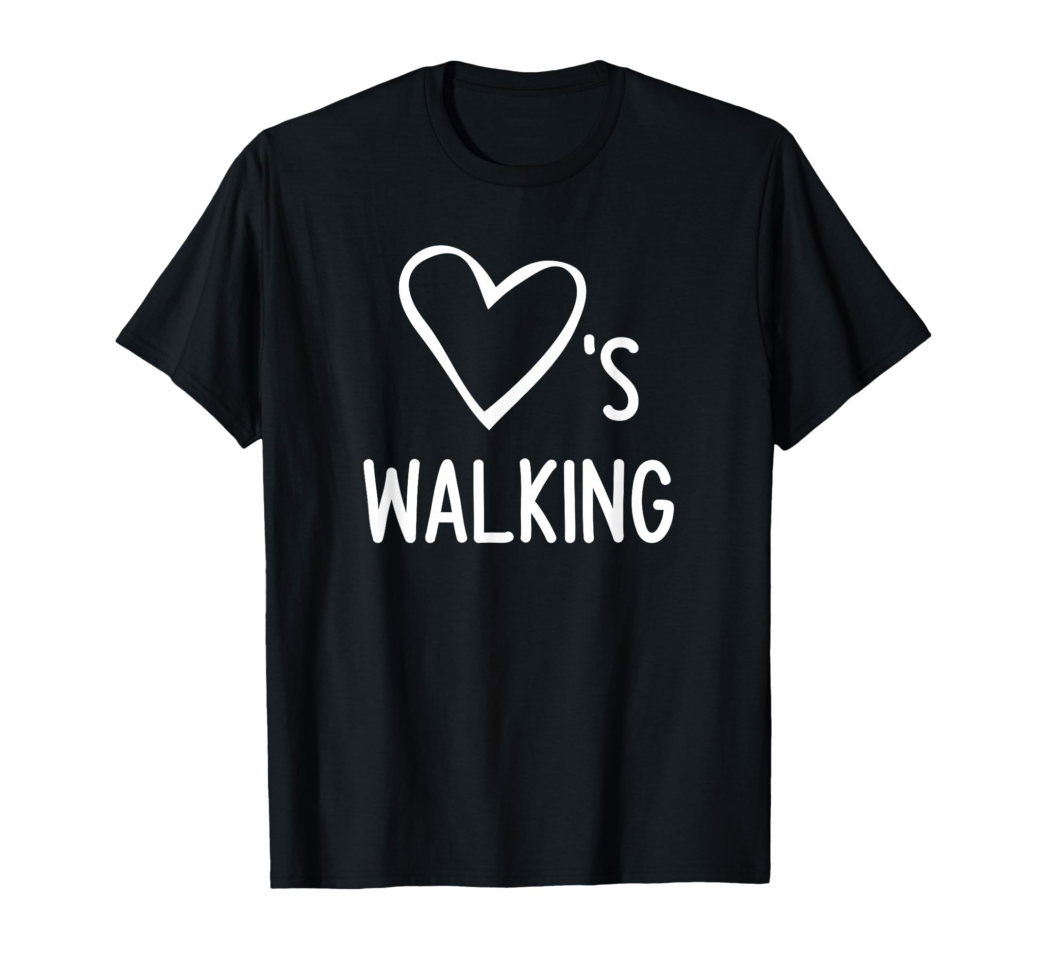 Hearts Loves Walking Walker T-Shirt - Casual Everyday Wear for Adults - T-Shirt, Sweatshirt, Hoodie