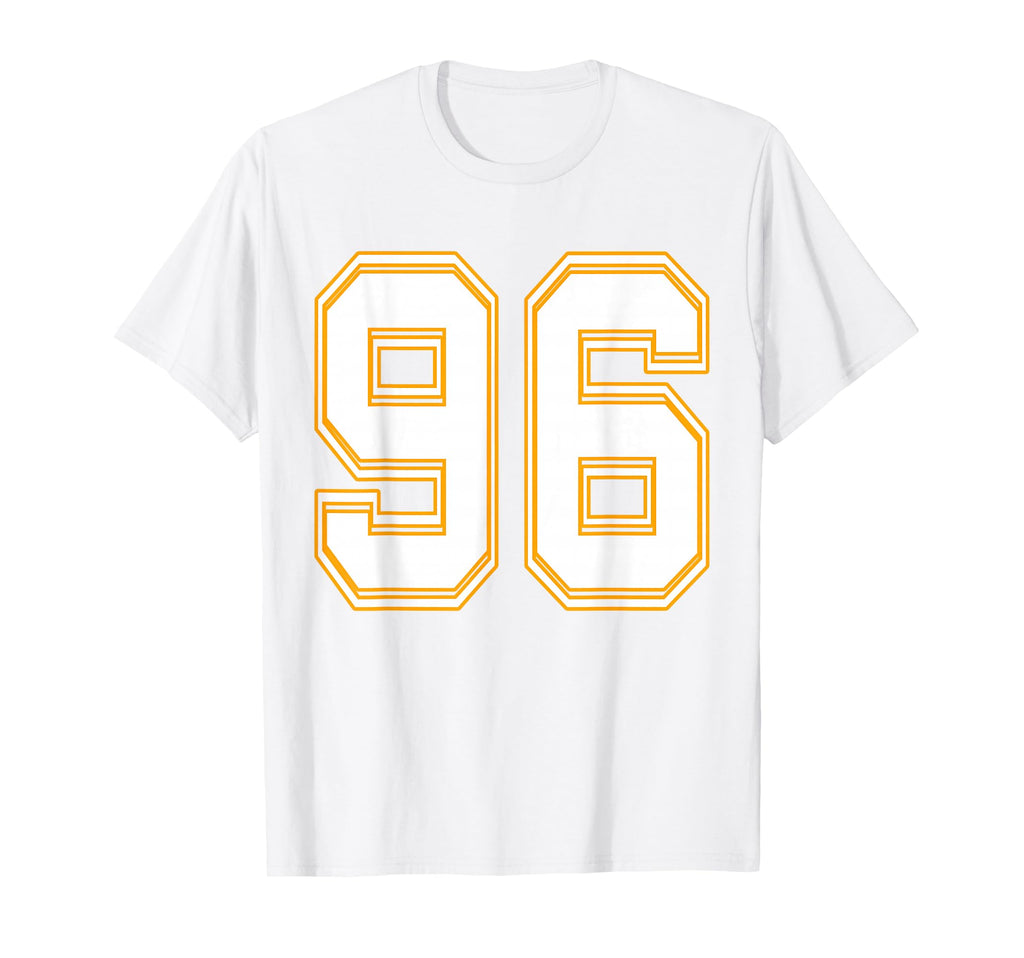 Number 96 Red Yellow White Football T-Shirt - Streetwear Style Men Women - T-Shirt, Sweatshirt, Hoodie