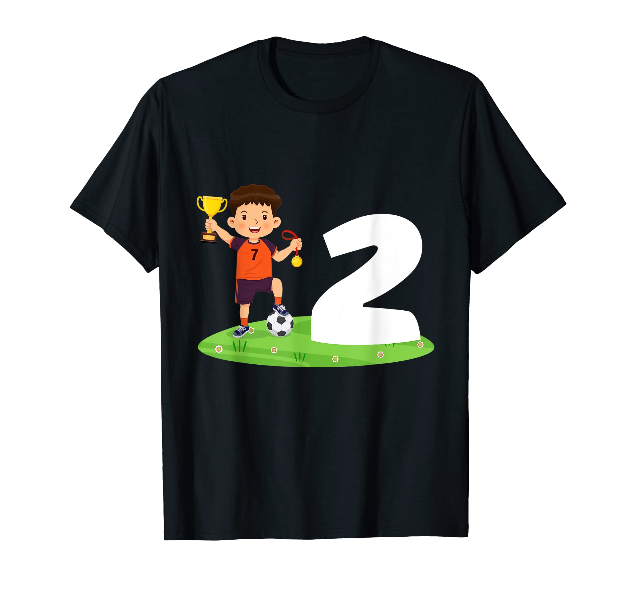 2Nd Birthday Soccer 2 Years Old Soccer T-Shirt - Unique Graphic for Adults - T-Shirt, Sweatshirt, Hoodie