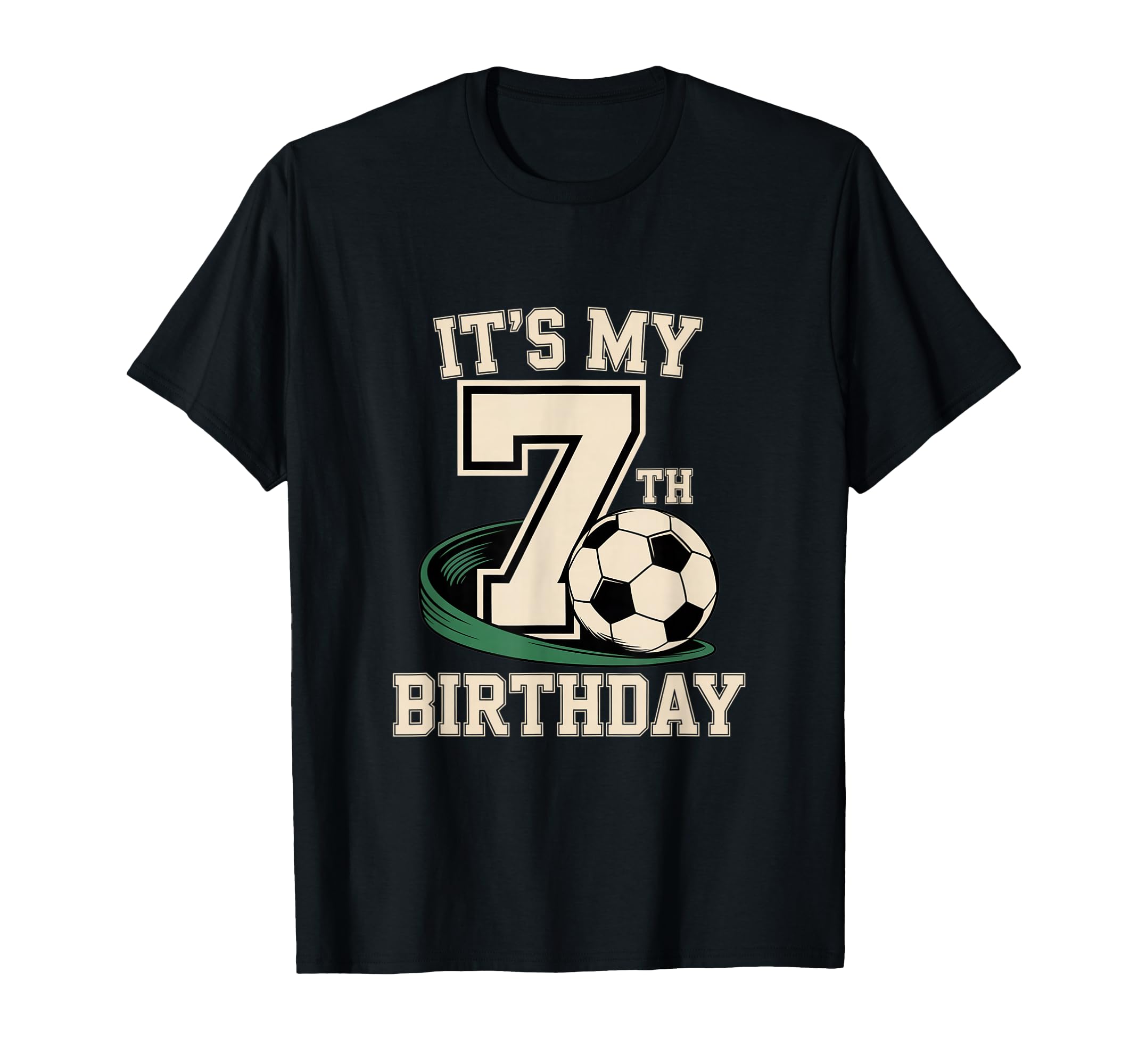 Soccer Theme Its My 7Th Birthday T-Shirt - Custom Art Print for Adults - T-Shirt, Sweatshirt, Hoodie