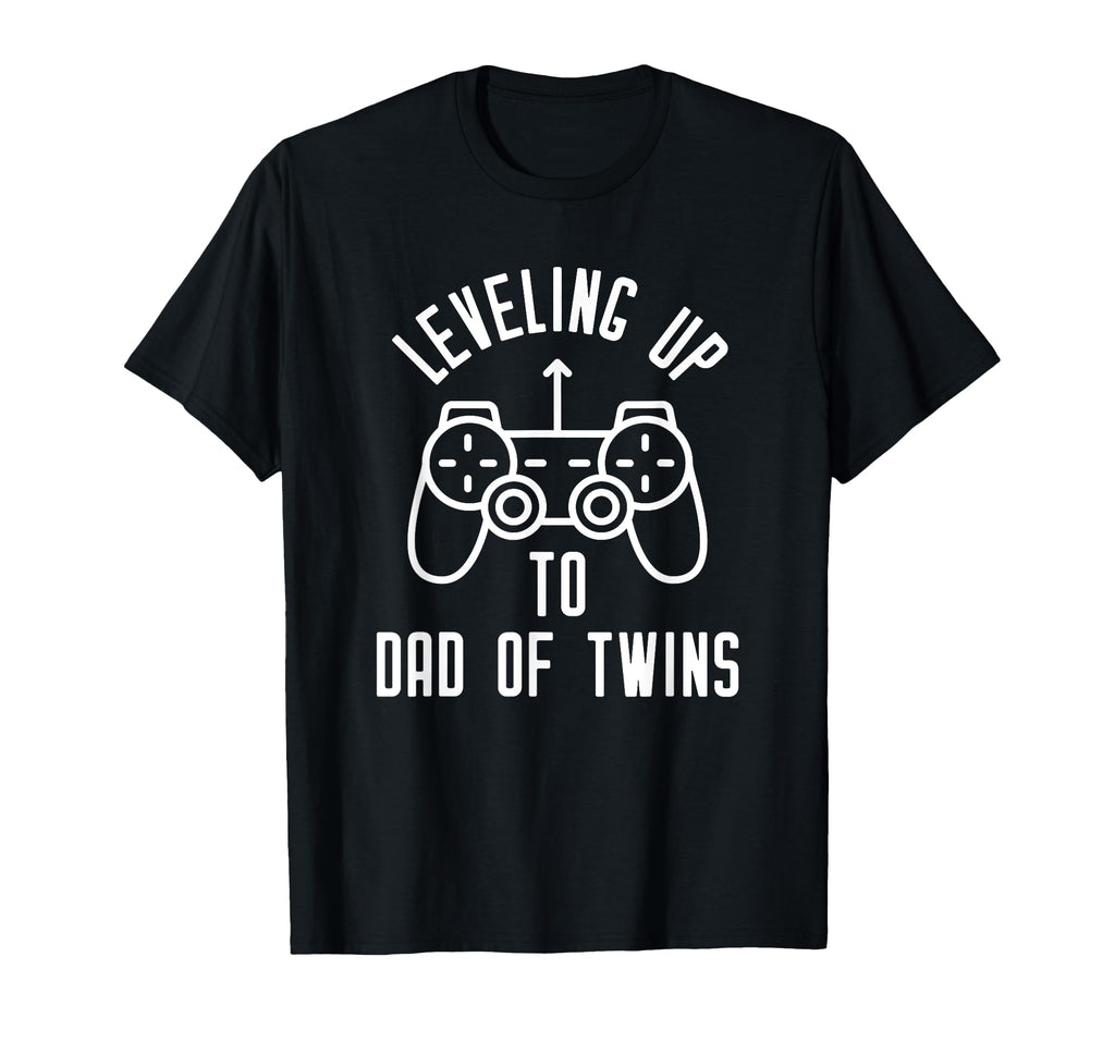 Leveling Up To Dad Twins Gamer T-Shirt - Aesthetic Graphic Men Women - T-Shirt, Sweatshirt, Hoodie
