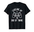 Leveling Up To Dad Twins Gamer T-Shirt - Aesthetic Graphic Men Women - T-Shirt, Sweatshirt, Hoodie