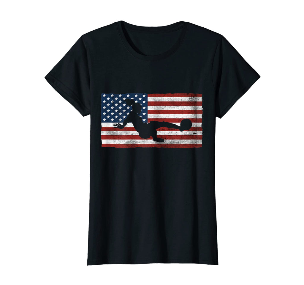 Soccer Player American Flag Teen T-Shirt - Novelty Apparel for Adults - T-Shirt, Sweatshirt, Hoodie