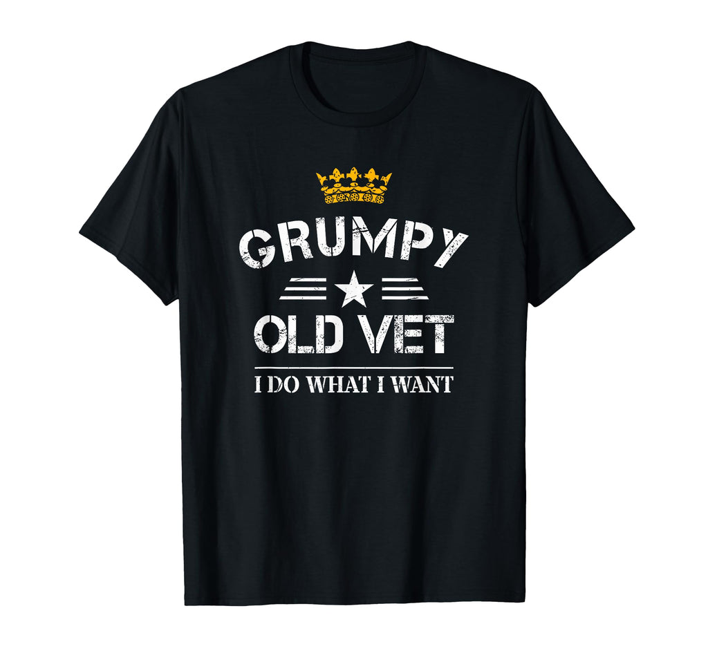 Grumpy Old Vet I Do What I Want T-Shirt - Minimalist Print for Adults - T-Shirt, Sweatshirt, Hoodie