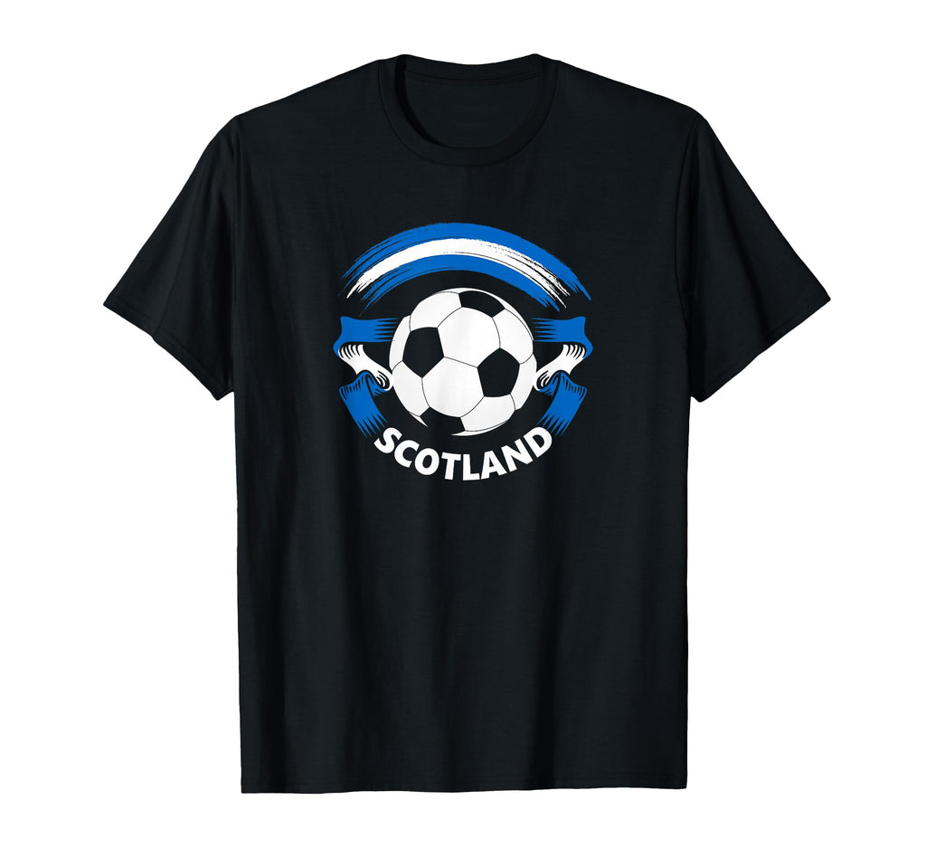 Scotland Soccer Fan Flag And Football T-Shirt - Casual Everyday Wear Unisex - T-Shirt, Sweatshirt, Hoodie