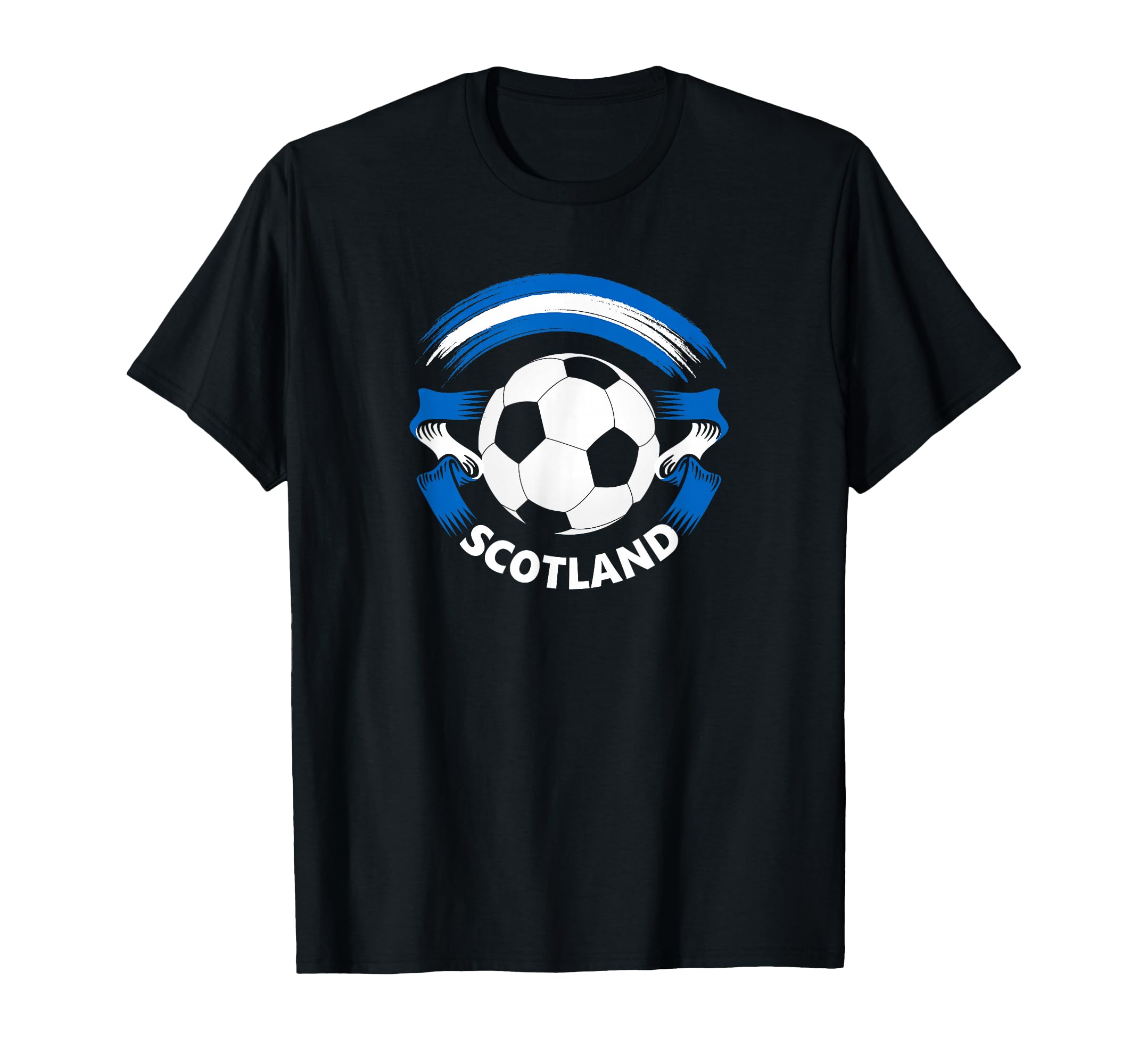 Scotland Soccer Fan Flag And Football T-Shirt - Casual Everyday Wear Unisex - T-Shirt, Sweatshirt, Hoodie