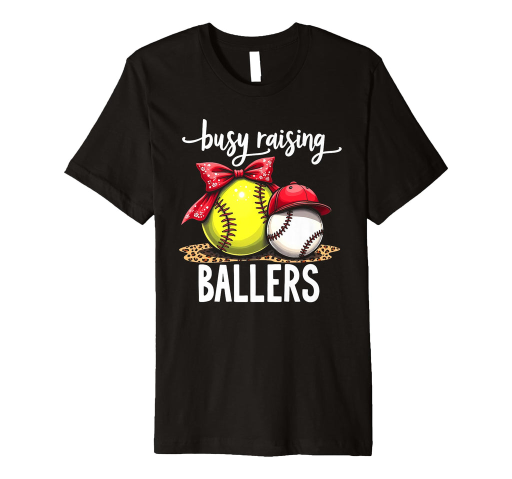 Sassy Busy Raising Ballers Baseball Pride T-Shirt - Custom Art Print Unisex - T-Shirt, Sweatshirt, Hoodie