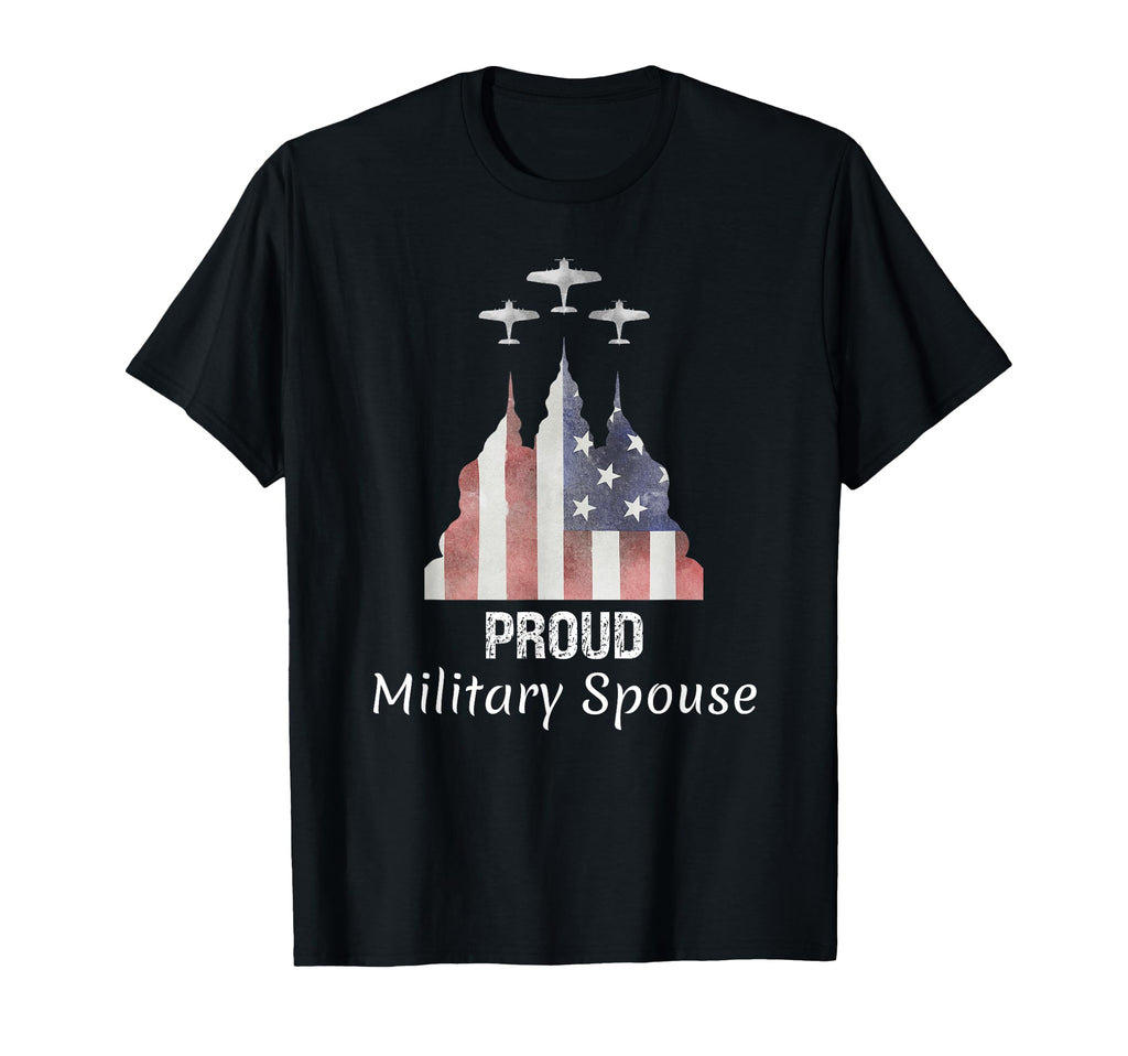 Proud Military Spouse Military Spouse T-Shirt - Fun Novelty Design Unisex - T-Shirt, Sweatshirt, Hoodie