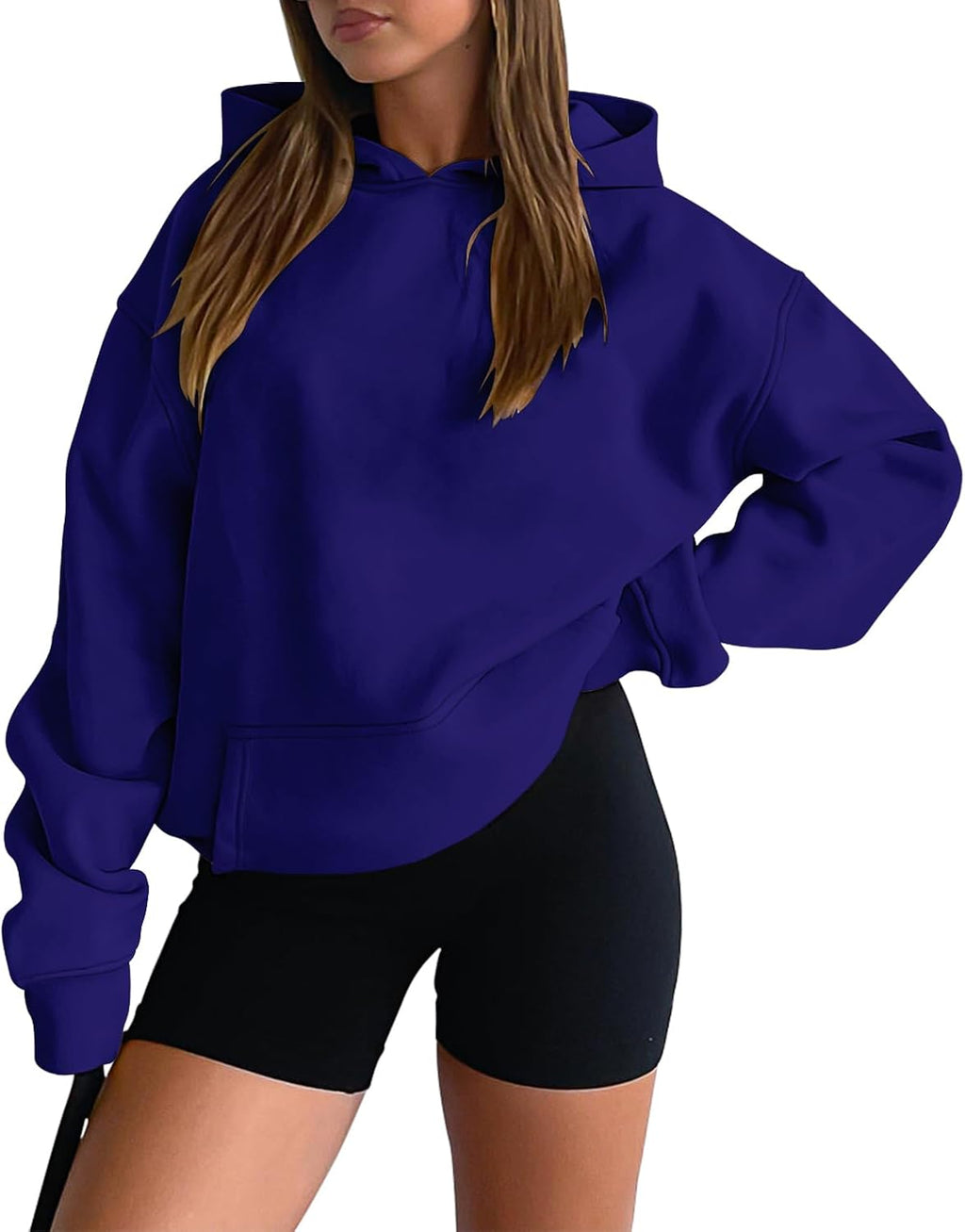 Women Casual Kangaroo Pocket Drop Shoulder Sweater - Adult & Kids T-Shirts, Sweatshirts & Hoodies apparel design preview 1