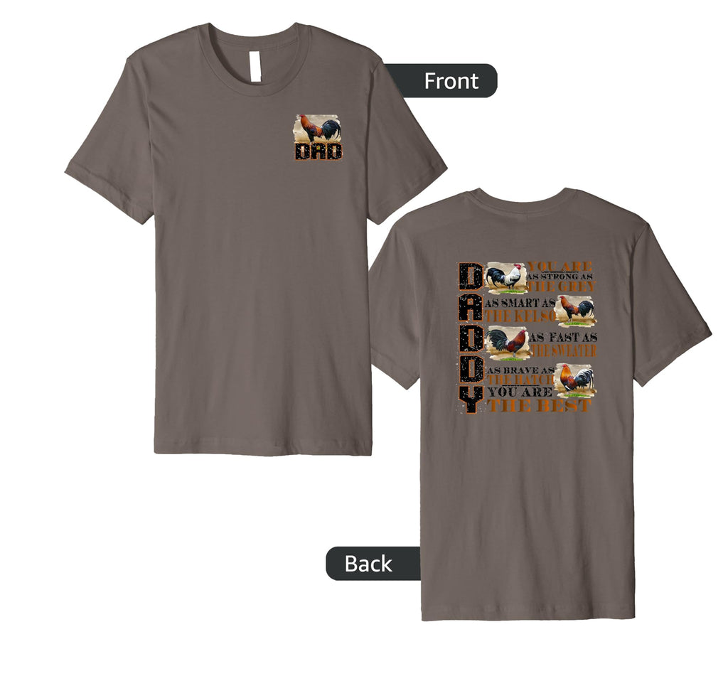 Mens Rooster Dad Game Fowl Dad Fathers T-Shirt - Trendy Graphic Men Women - T-Shirt, Sweatshirt, Hoodie