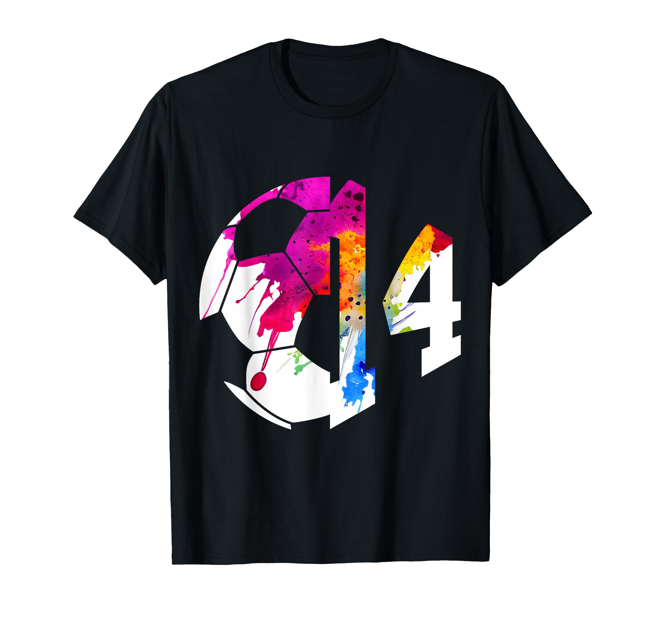 Number 14 Years Soccer 14Th Birthday T-Shirt - Minimalist Print Unisex - T-Shirt, Sweatshirt, Hoodie