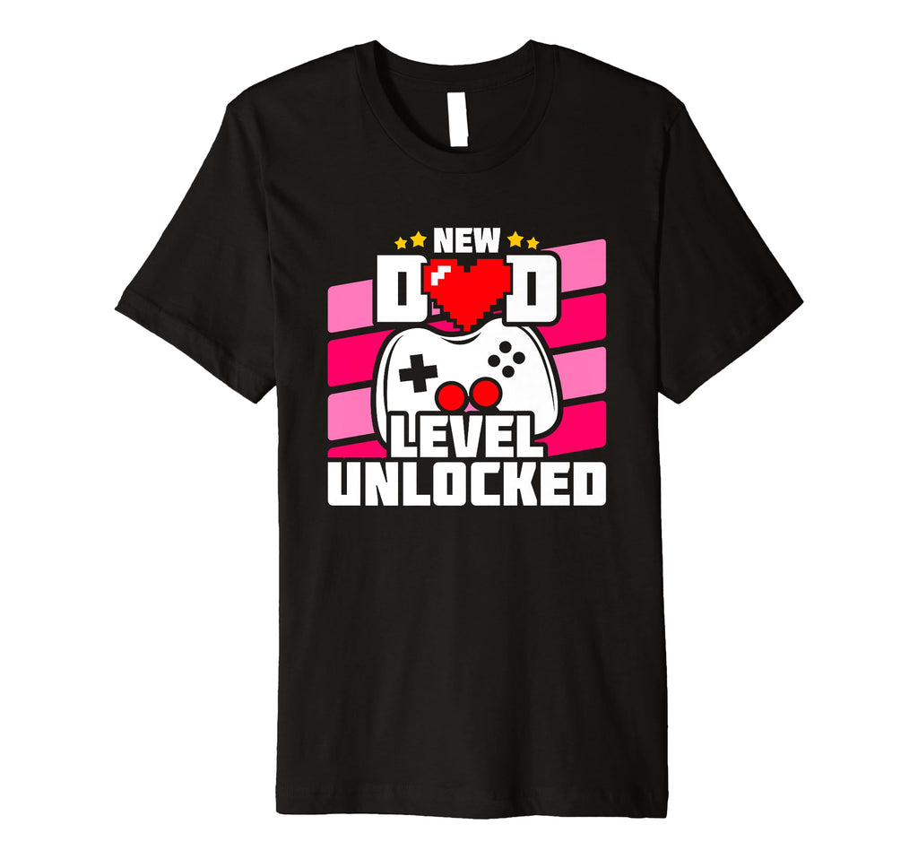 New Dad Level Unlocked Gamer Dad T-Shirt - Minimalist Print Unisex - T-Shirt, Sweatshirt, Hoodie