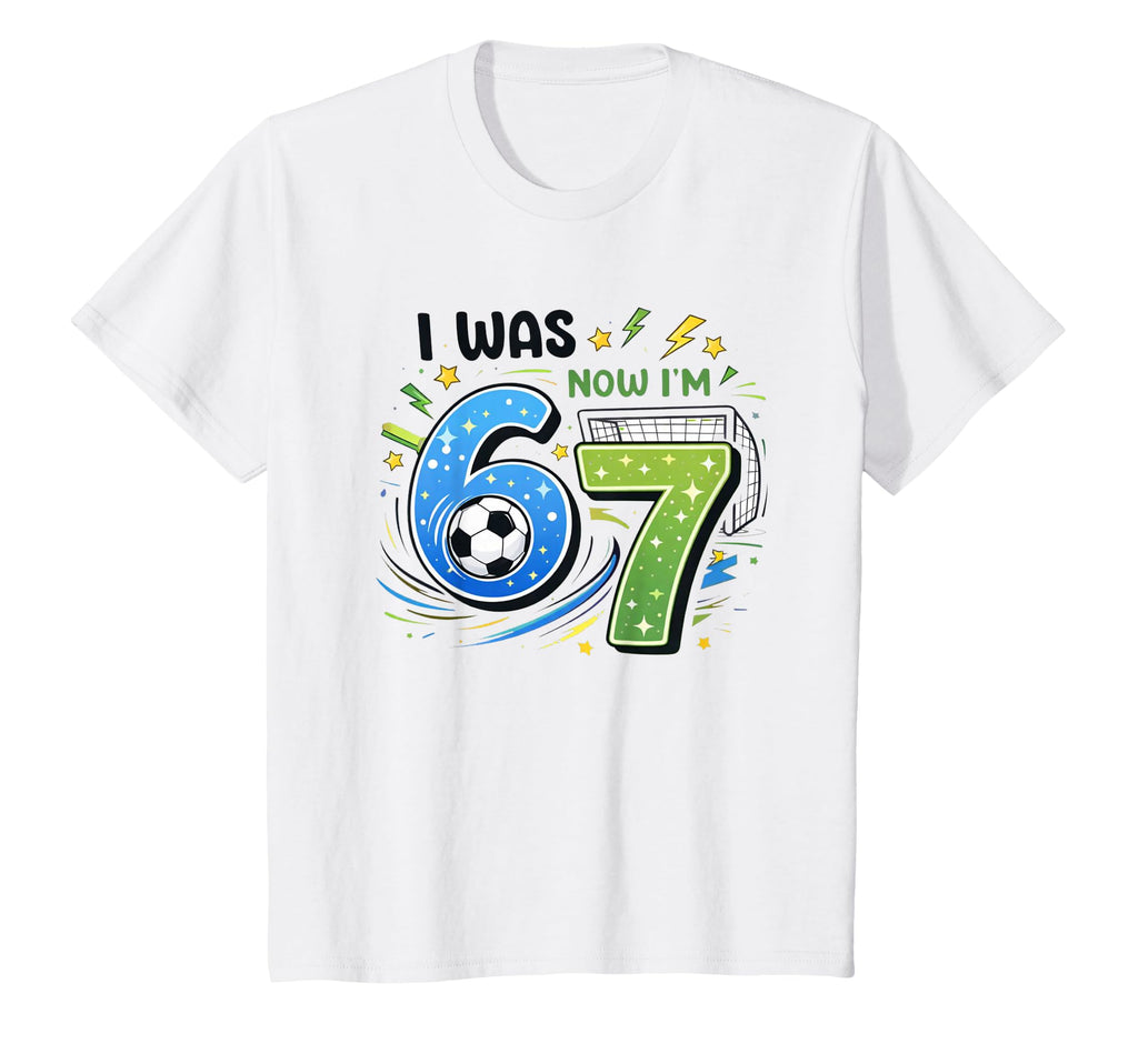 I Was 6 Now Im 7 Soccer Birthday 7Th T-Shirt - Graphic Print for Adults - T-Shirt, Sweatshirt, Hoodie