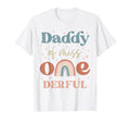 Daddy Miss Onederful Boho Rainbow T-Shirt - Minimalist Print for Adults - T-Shirt, Sweatshirt, Hoodie
