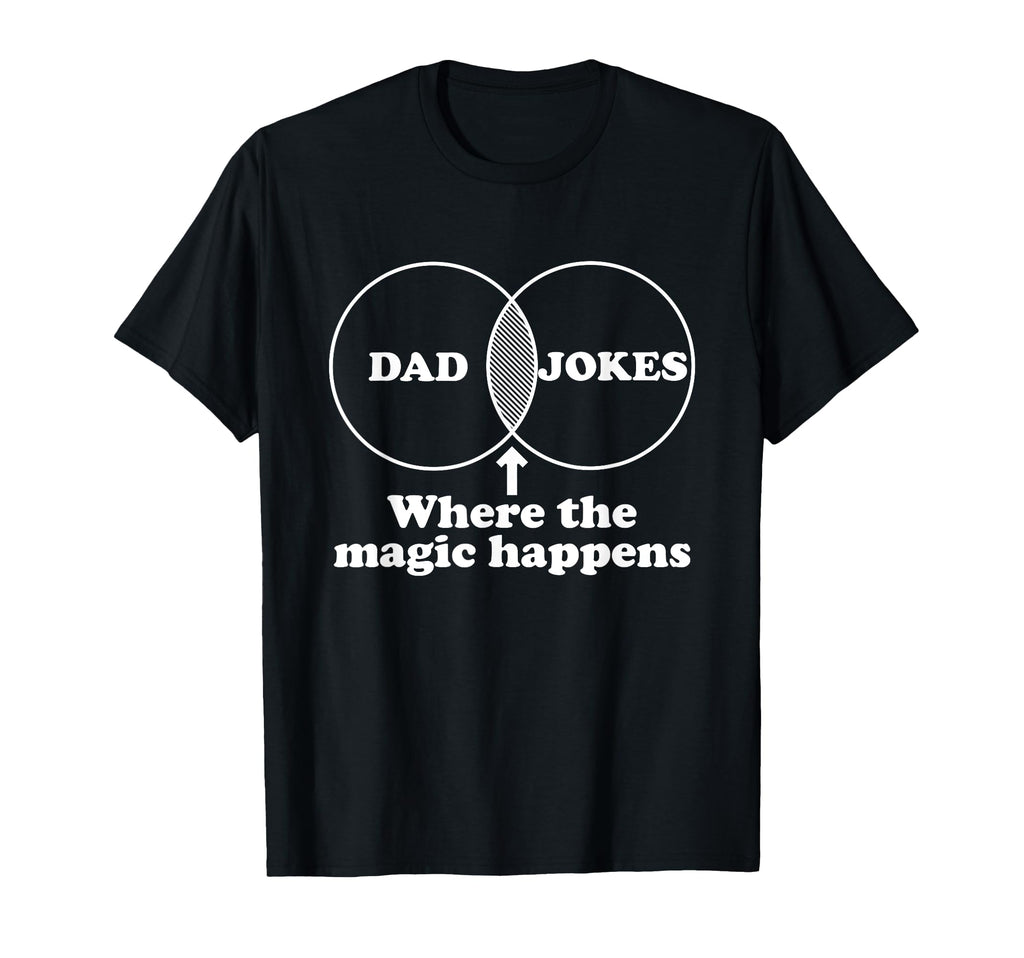 Dad Jokes Venn Chart T-Shirt - Minimalist Print Unisex - T-Shirt, Sweatshirt, Hoodie