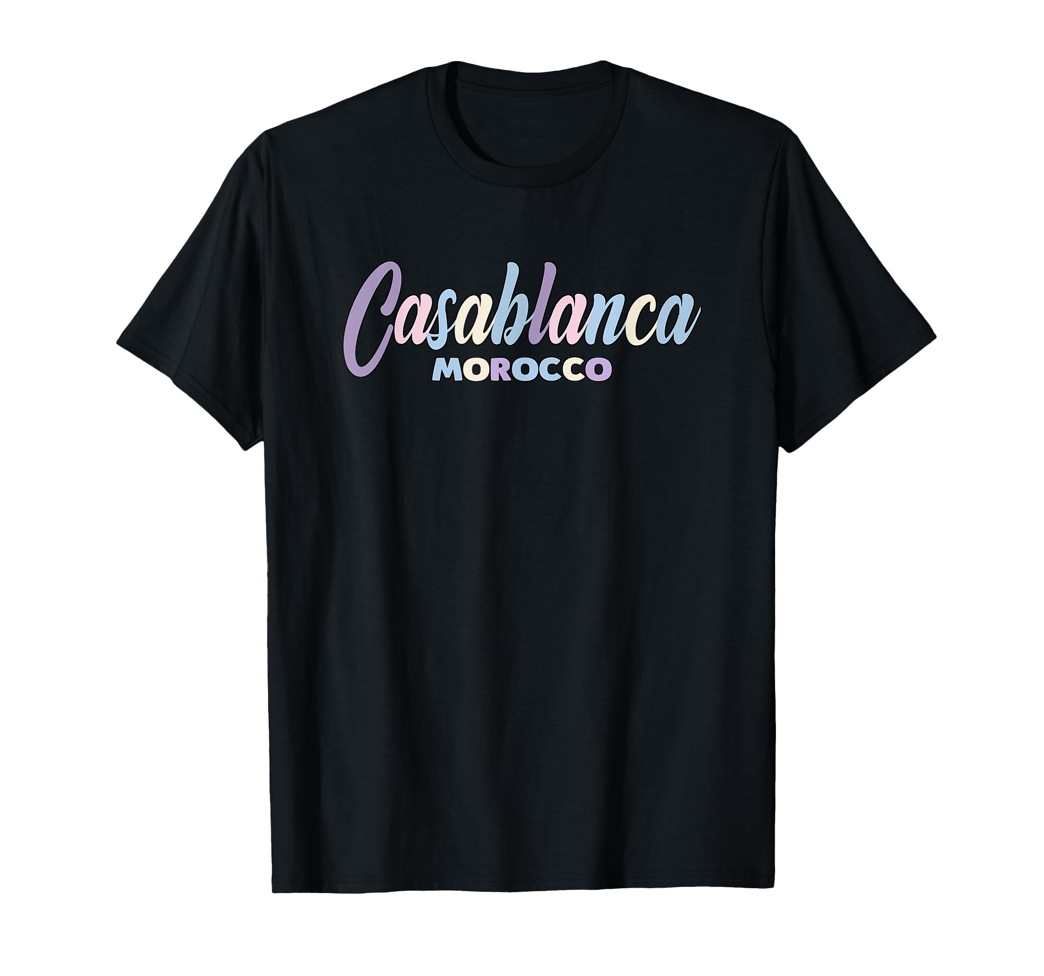 Casablanca Morocco Vibrant Pastel T-Shirt - Fun Novelty Design Men Women - T-Shirt, Sweatshirt, Hoodie