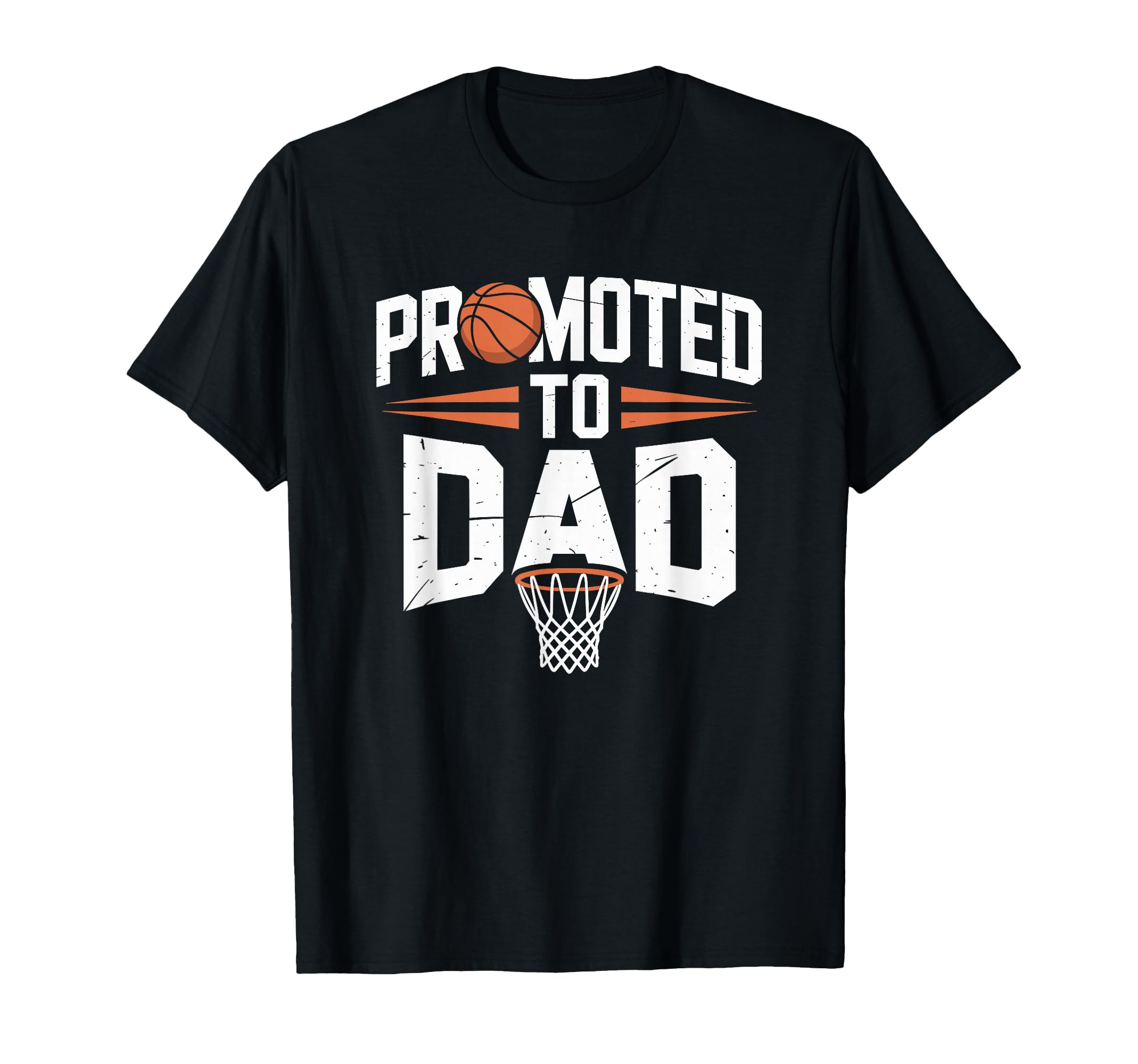 Promoted To Dad Basketball Father T-Shirt - Custom Art Print for Adults - T-Shirt, Sweatshirt, Hoodie
