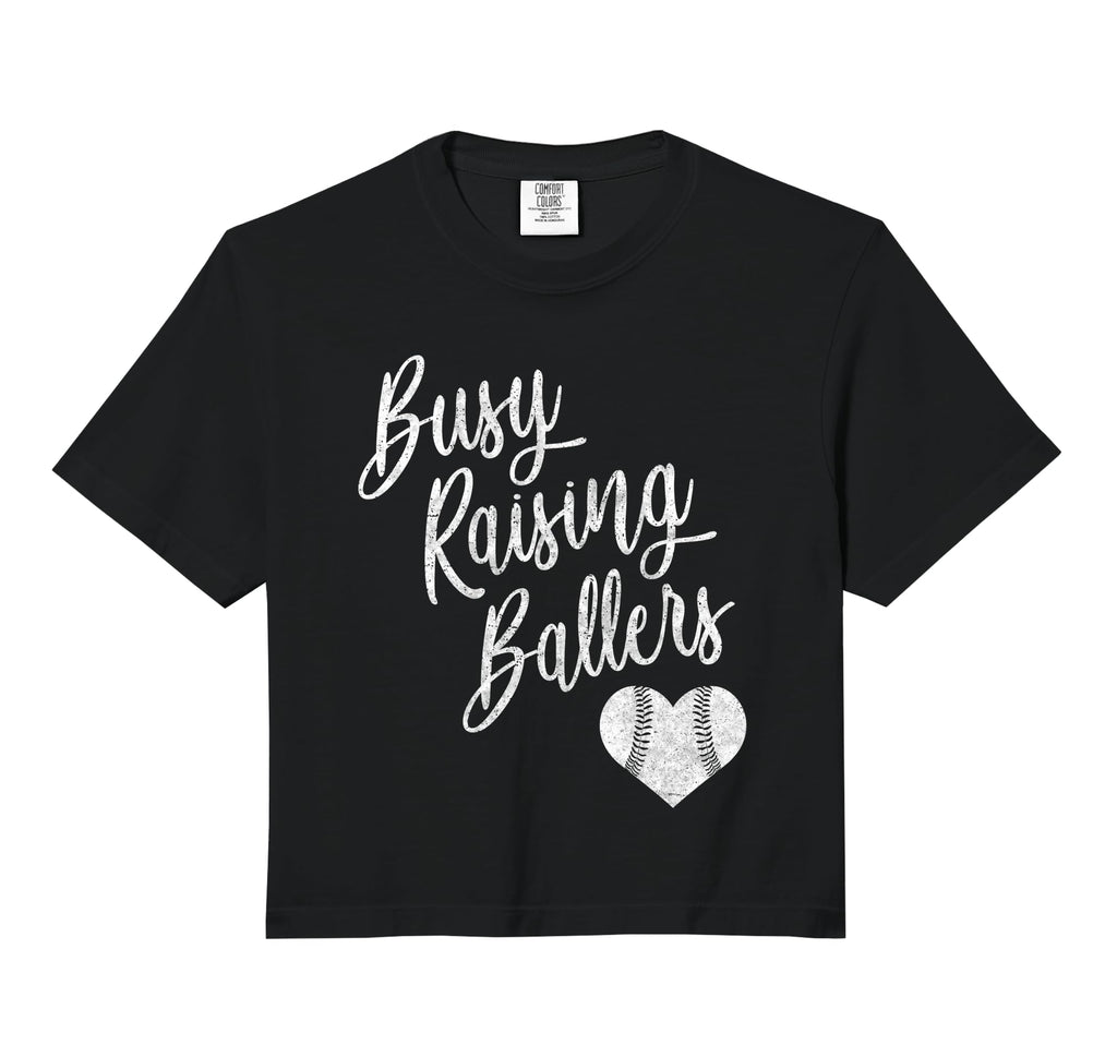 Busy Raising Ballers Baseball Softball Mom Hoodie - Graphic Print Unisex - T-Shirt, Sweatshirt, Hoodie