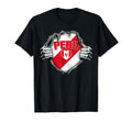 Peru National Flag I Love Peru Soccer T-Shirt - Novelty Apparel for Adults - T-Shirt, Sweatshirt, Hoodie