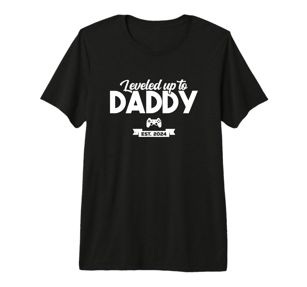 Mens Leveled Up To Daddy Shower T-Shirt - Casual Everyday Wear Men Women - T-Shirt, Sweatshirt, Hoodie