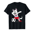 Dabbing Husky South Korea Football T-Shirt - Minimalist Print Men Women - T-Shirt, Sweatshirt, Hoodie