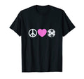 Peace Love And Soccer T-Shirt - Trendy Graphic for Adults - T-Shirt, Sweatshirt, Hoodie