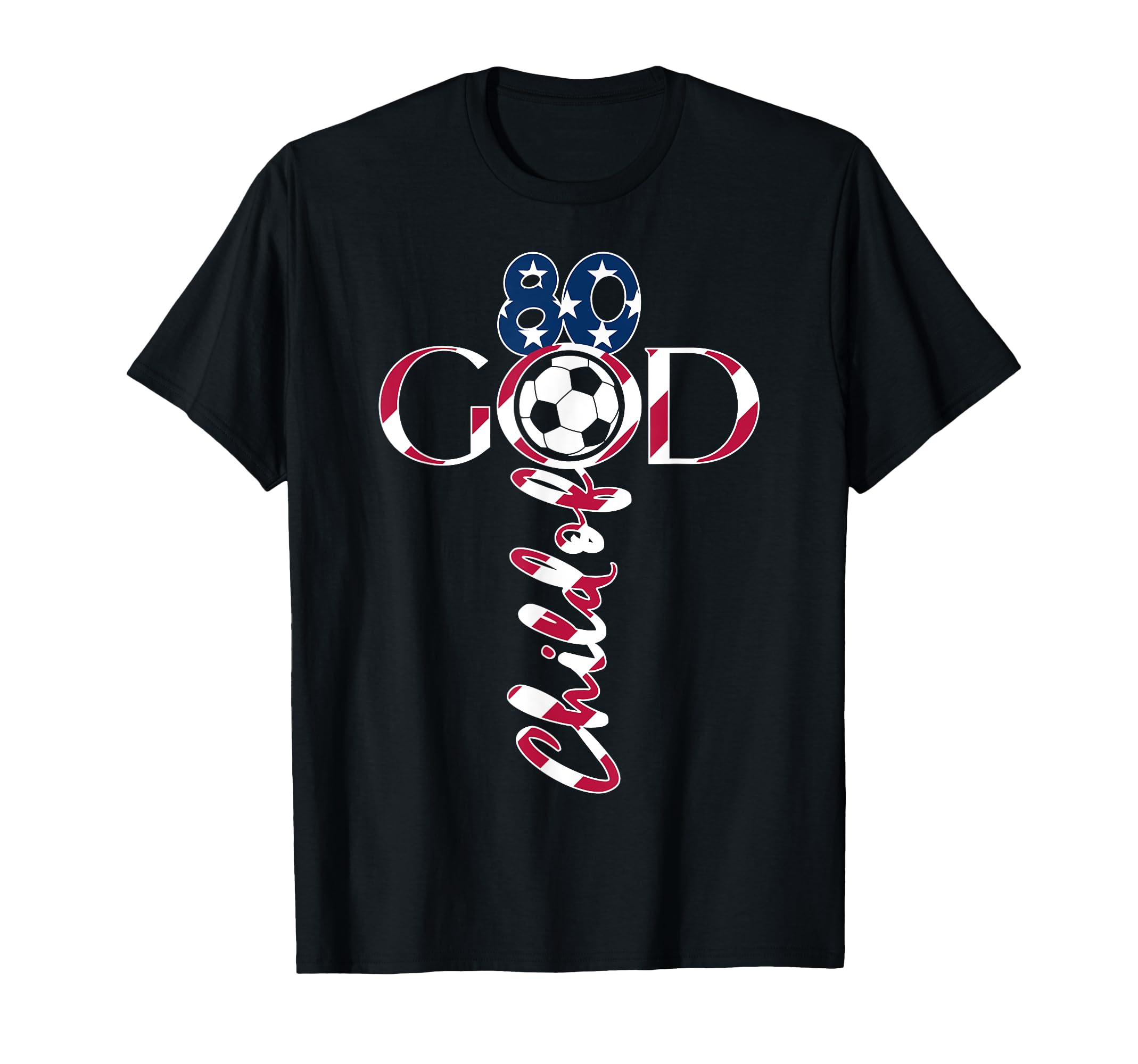 Jesus 80 Years Child God Soccer 80Th T-Shirt - Custom Art Print Unisex - T-Shirt, Sweatshirt, Hoodie