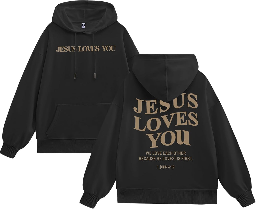 Christian Jesus Loves You for Teen Religious Faith - Adult & Kids T-Shirts, Sweatshirts & Hoodies apparel design preview 1
