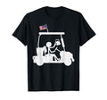Golf Cart Us Flag Funny Golfing T-Shirt - Fun Novelty Design Men Women - T-Shirt, Sweatshirt, Hoodie