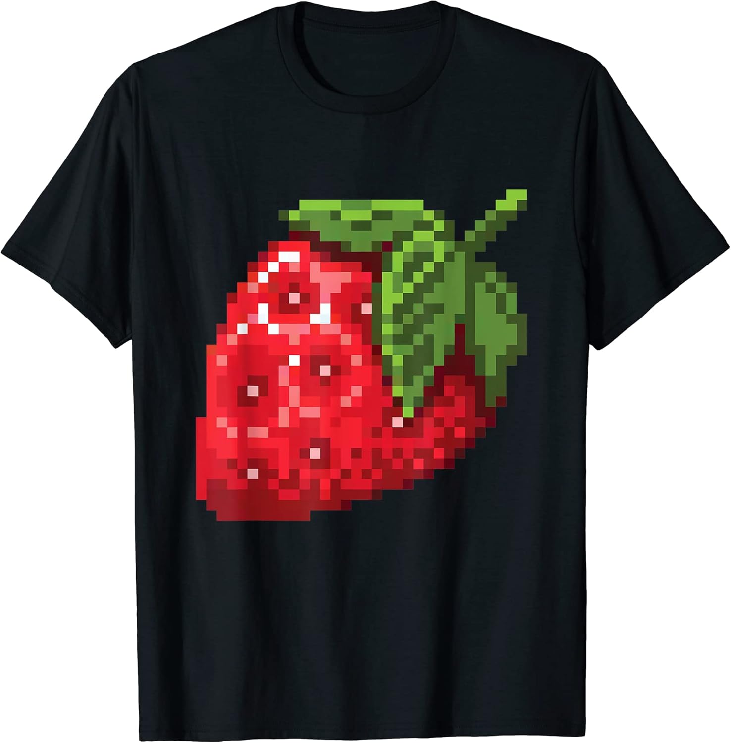 Pixel Strawberry I Art Fruits Gamer Retro Artist - Adult & Kids T-Shirts, Sweatshirts & Hoodies apparel design preview 1