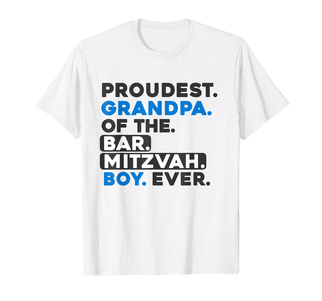 Mens Proudest Grandpa Bar Mitzvah Ever T-Shirt - Trendy Graphic for Adults - T-Shirt, Sweatshirt, Hoodie