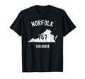 Norfolk Virginia Va 757 Athletic T-Shirt - Minimalist Print Unisex - T-Shirt, Sweatshirt, Hoodie