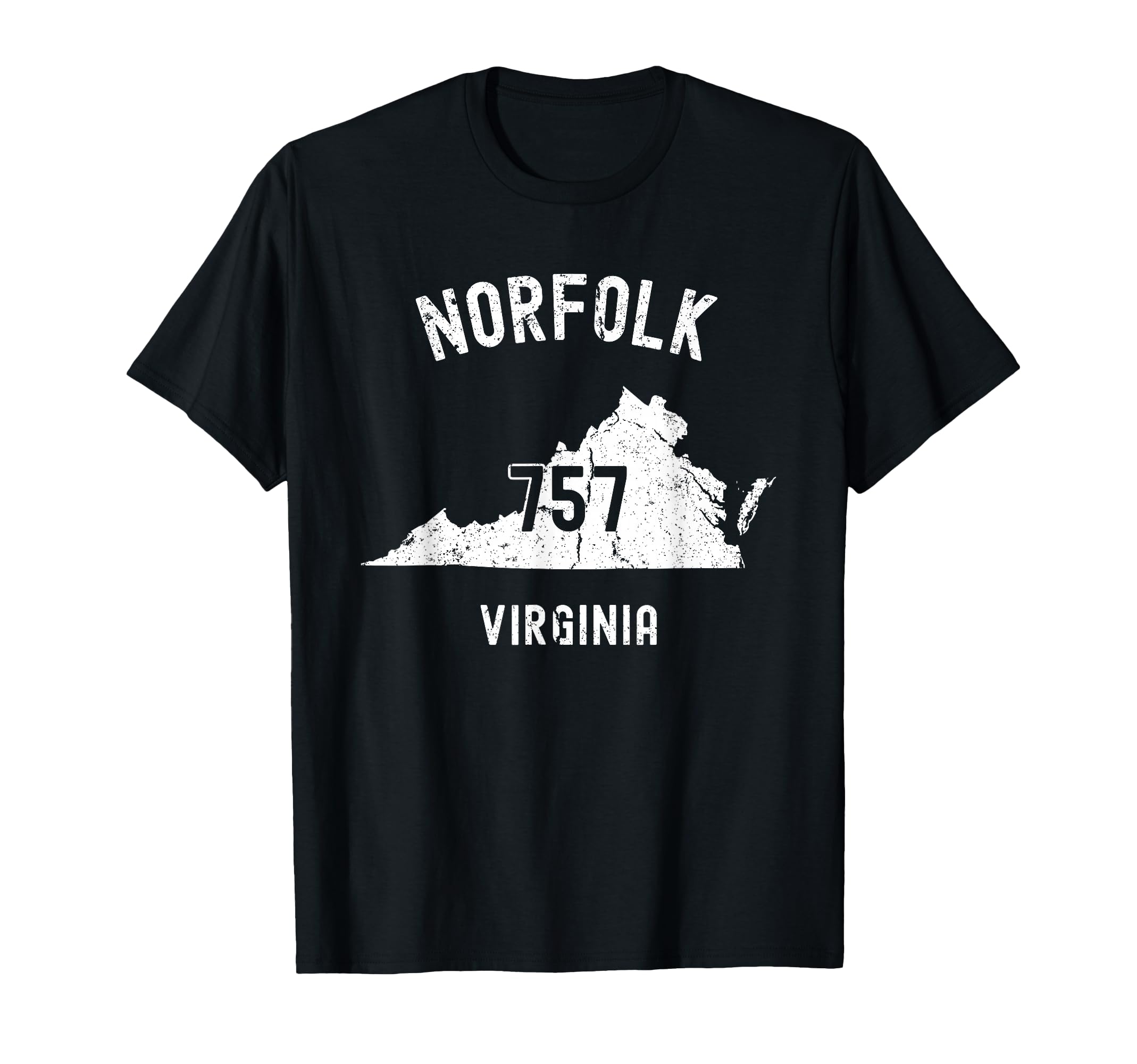 Norfolk Virginia Va 757 Athletic T-Shirt - Minimalist Print Unisex - T-Shirt, Sweatshirt, Hoodie