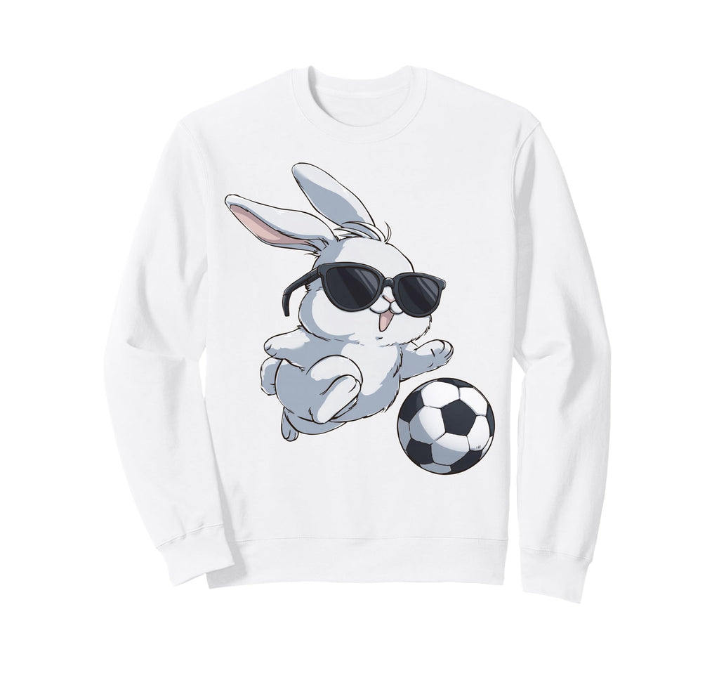 Soccer Rabbit Easter Bunny Soccer Sweatshirt - Aesthetic Graphic Unisex - T-Shirt, Sweatshirt, Hoodie