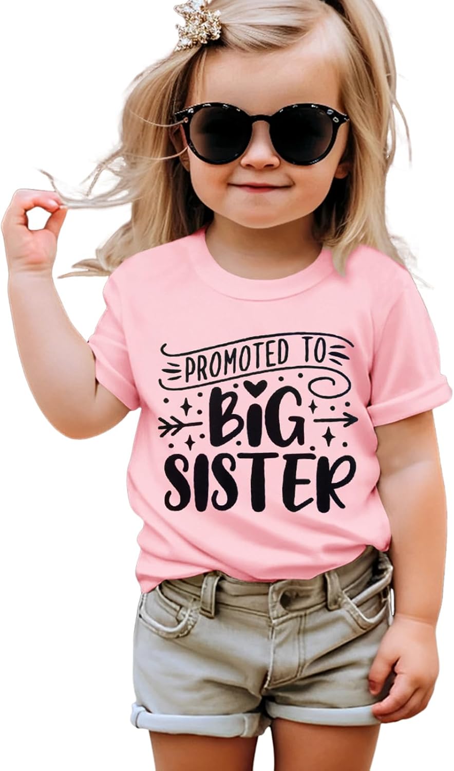 Promoted to Big Sister for Toddler Baby Girls - Adult & Kids T-Shirts, Sweatshirts & Hoodies apparel design preview 1