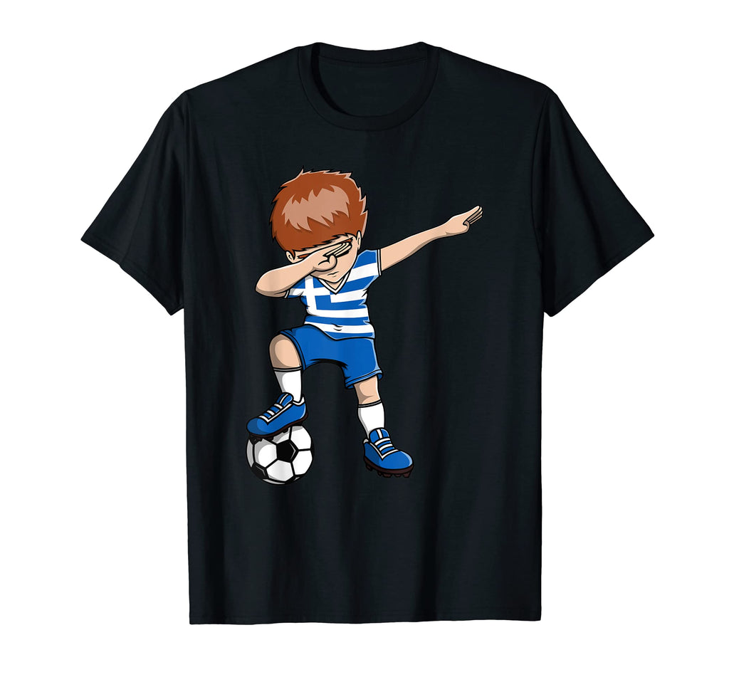 Dabbing Soccer Greece Jersey Greek T-Shirt - Custom Art Print for Adults - T-Shirt, Sweatshirt, Hoodie